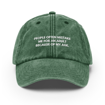 Aduls Age Vintage Hat - Vintage Bottle Green - Just Another Cap Store