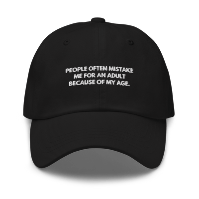 Adult Age Dad hat - Black - Just Another Cap Store