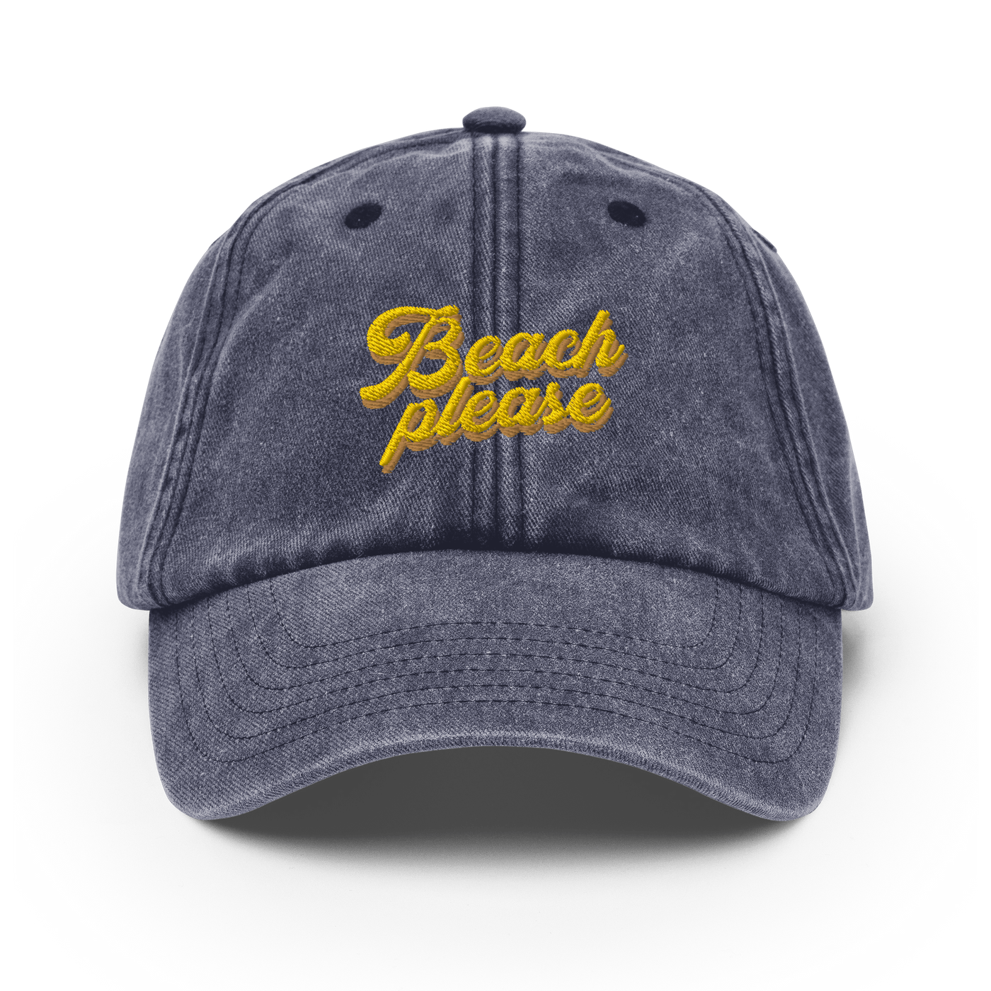 Beach Please Vintage Hat - Vintage Denim - - Just Another Cap Store
