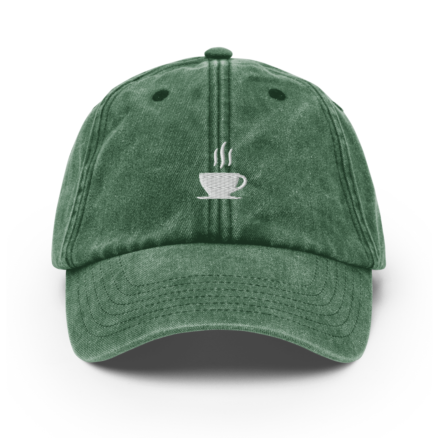 Coffee Cup Vintage Hat - Vintage Bottle Green - - Just Another Cap Store