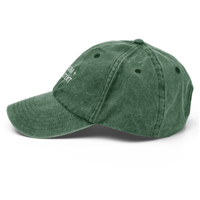 Custom + Back Vintage Hat - Vintage Bottle Green - - Just Another Cap Store