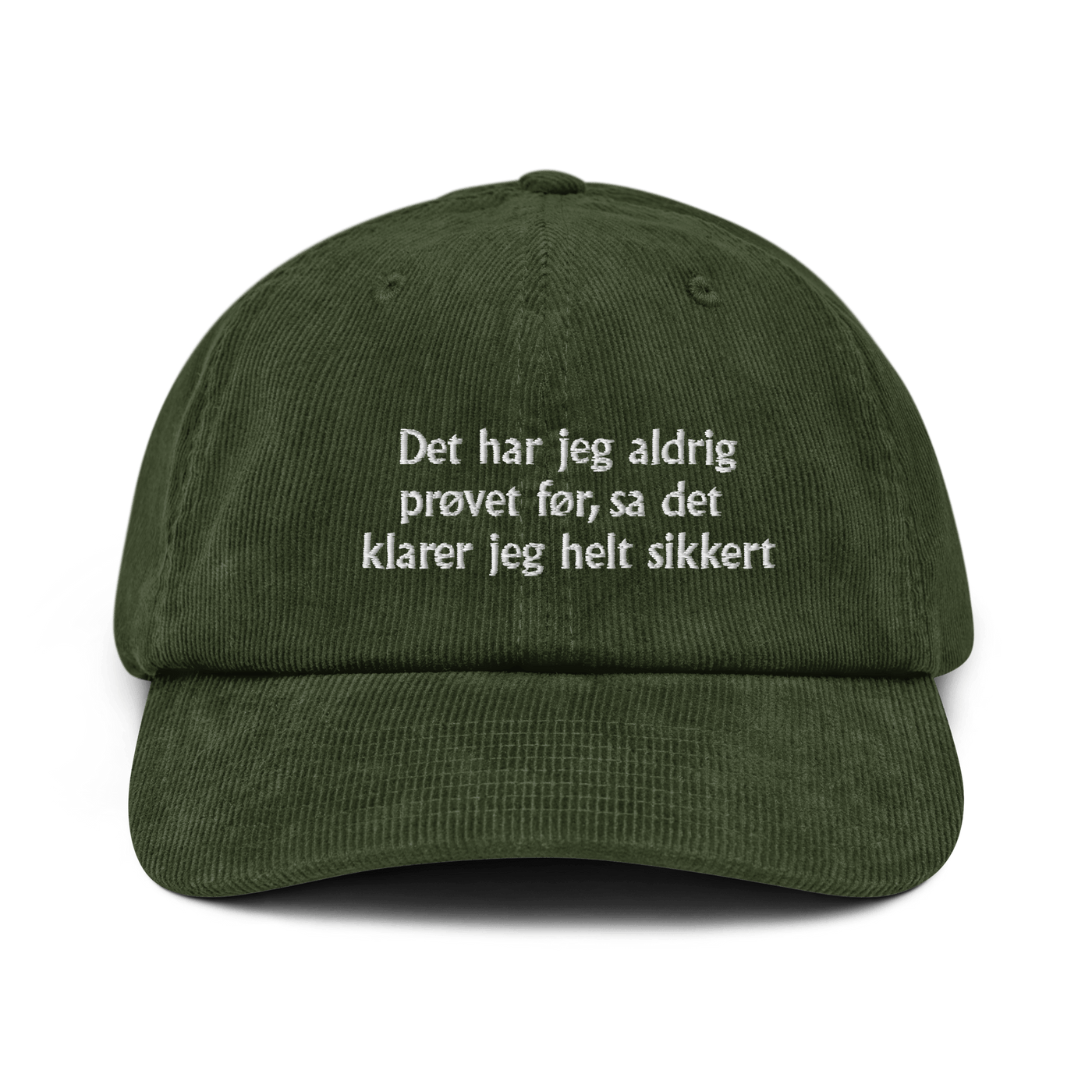 Det har jeg aldrig prøvet før Corduroy hat - Dark Olive - Just Another Cap Store