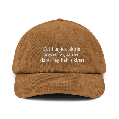 Det har jeg aldrig prøvet før Corduroy hat - Camel - Just Another Cap Store