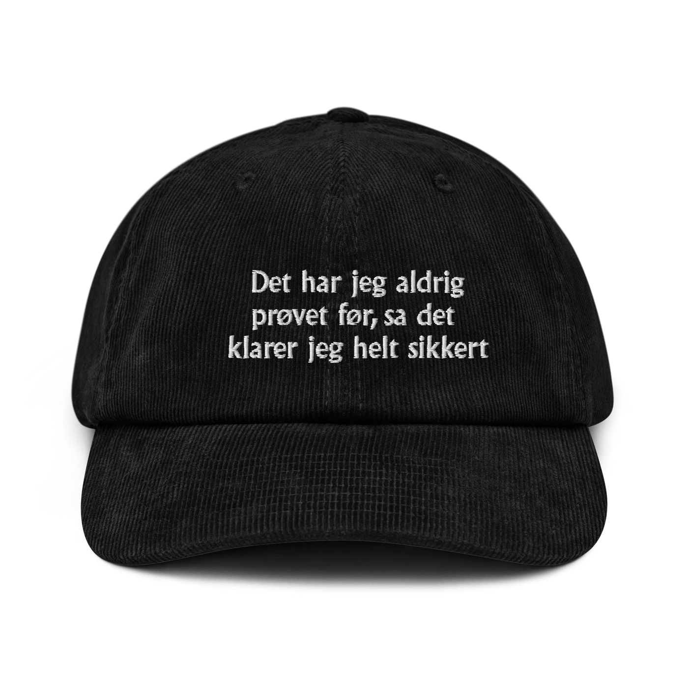 Det har jeg aldrig prøvet før Corduroy hat - Black - Just Another Cap Store