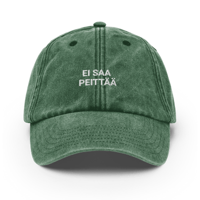 EI SAA PEITTÄÄ - Vintage Hat - Vintage Bottle Green - - Just Another Cap Store
