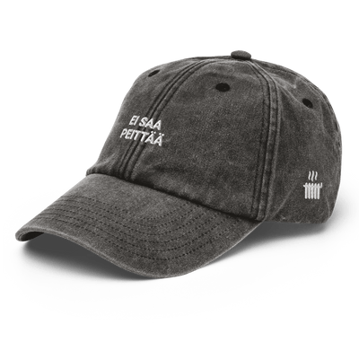 EI SAA PEITTÄÄ - Vintage Hat - Vintage Black - - Just Another Cap Store