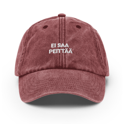EI SAA PEITTÄÄ - Vintage Hat - Vintage Red - - Just Another Cap Store