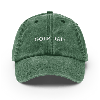 Golf Dad Vintage Hat - Vintage Bottle Green - - Just Another Cap Store