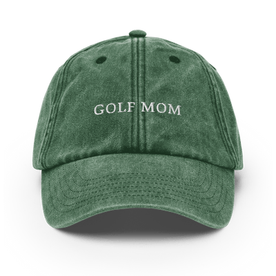 Golf Mom Vintage Hat - Vintage Bottle Green - - Just Another Cap Store