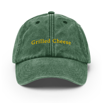 Grilled Cheese Vintage Hat - Vintage Bottle Green - - Just Another Cap Store