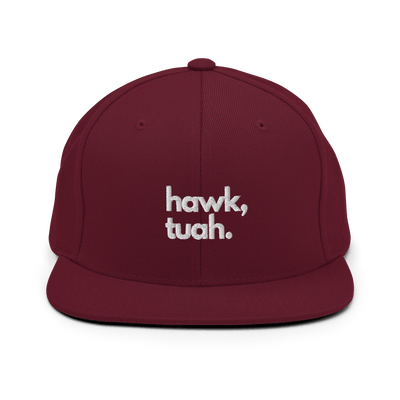 Hawk Tuah Snapback Hat - Maroon - Just Another Cap Store
