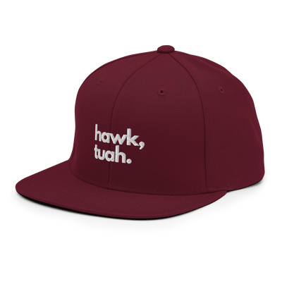 Hawk Tuah Snapback Hat - Maroon - Just Another Cap Store