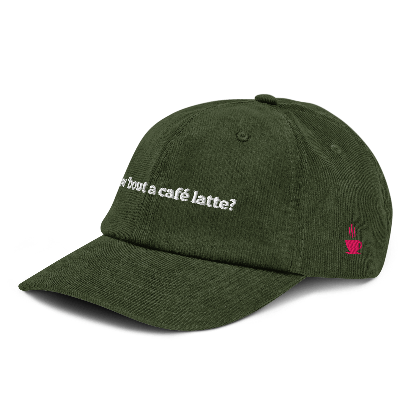 How 'bout a caffe latte Corduroy hat - Dark Olive - Just Another Cap Store