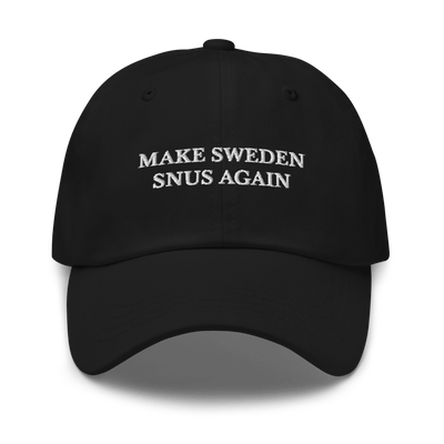 Make Sweden Snus Again Dad hat - Black - Just Another Cap Store