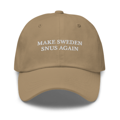 Make Sweden Snus Again Dad hat - Khaki - Just Another Cap Store