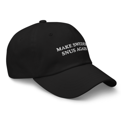 Make Sweden Snus Again Dad hat - Black - Just Another Cap Store