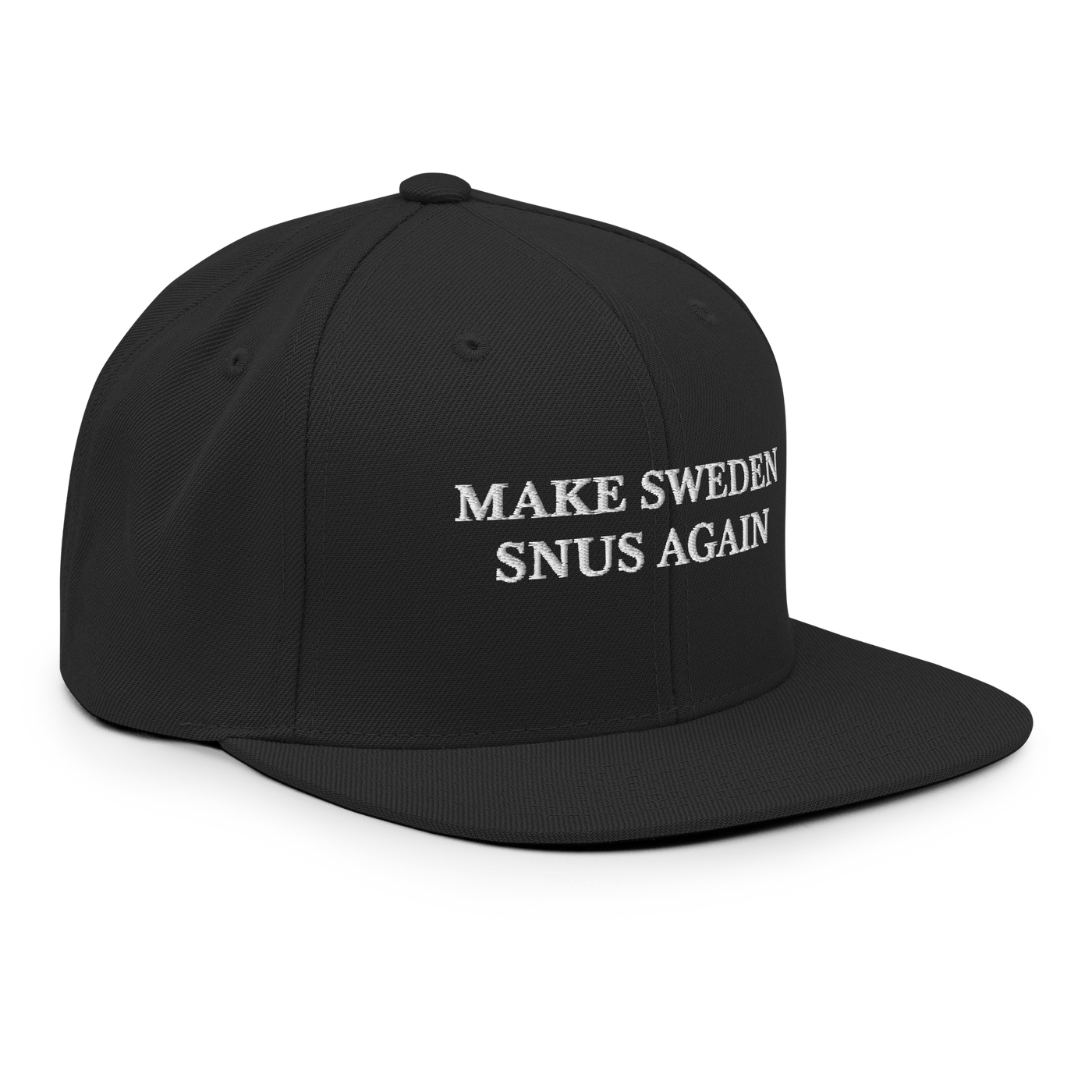 Make Sweden Snus Again Snapback - Black - Just Another Cap Store