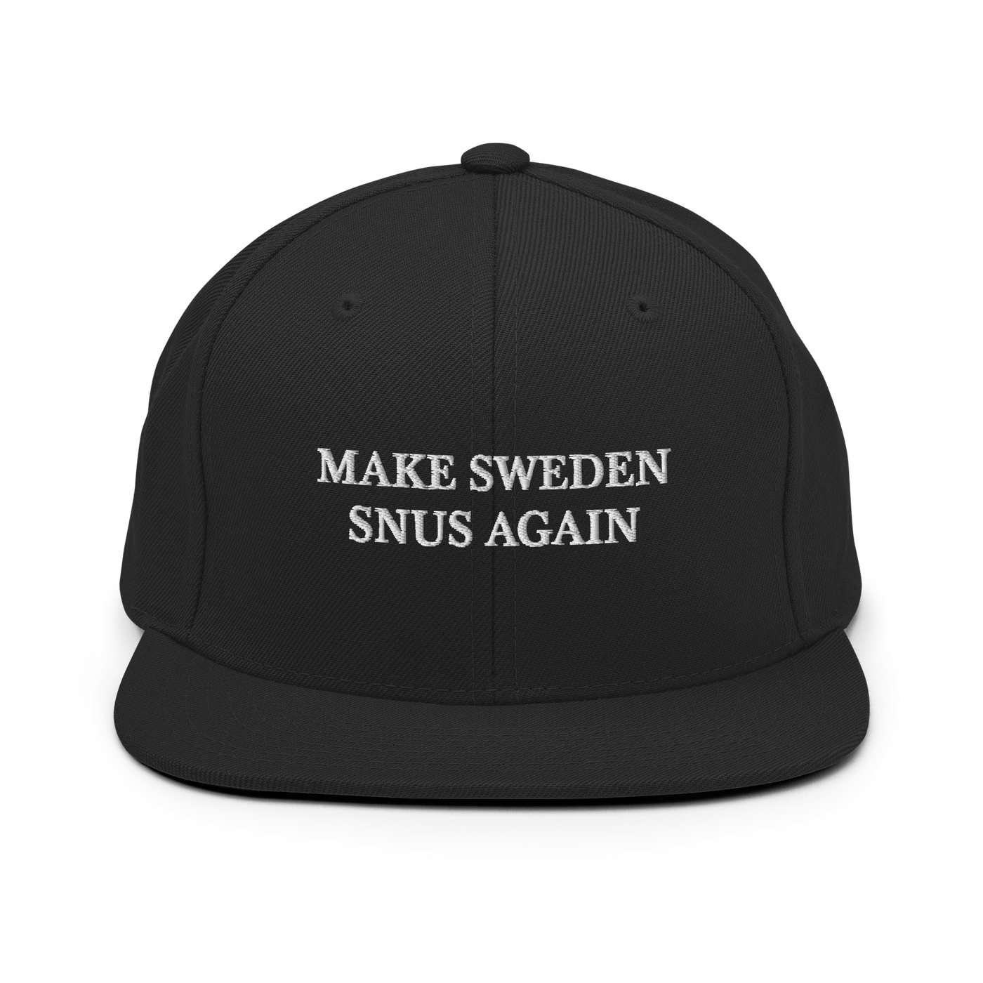 Make Sweden Snus Again Snapback - Black - Just Another Cap Store