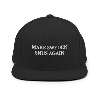 Make Sweden Snus Again Snapback - Black - Just Another Cap Store