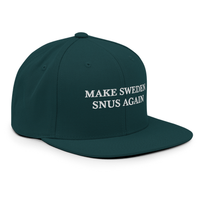 Make Sweden Snus Again Snapback - Black - Just Another Cap Store