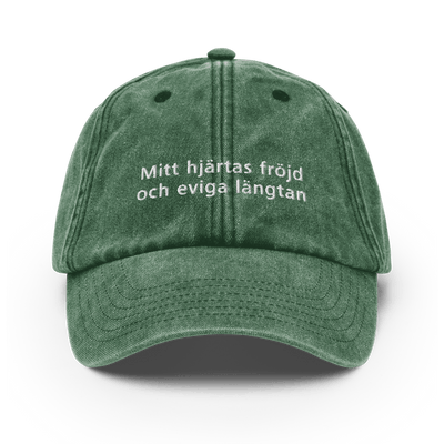 Mitt hjärtas fröjd och eviga längtan Vintage Hat - Vintage Bottle Green - - Just Another Cap Store