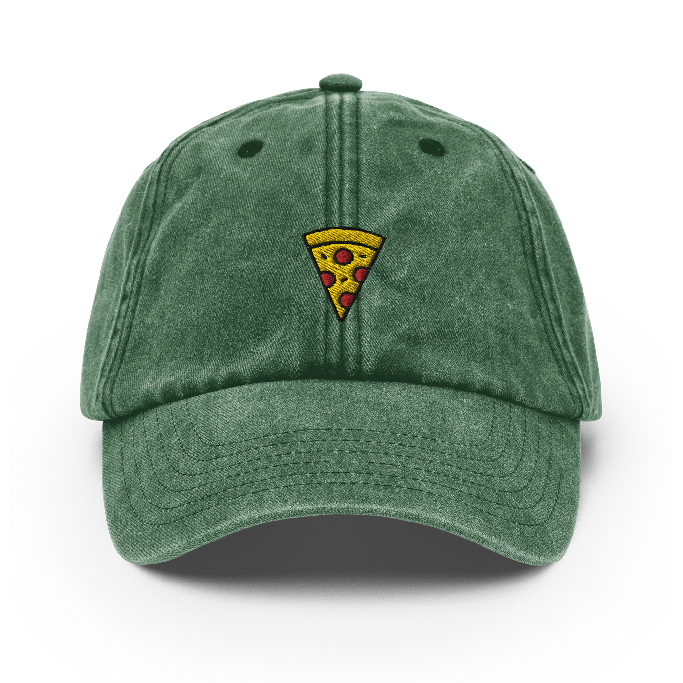 Pizza Icon Vintage Hat - Vintage Bottle Green - - Just Another Cap Store