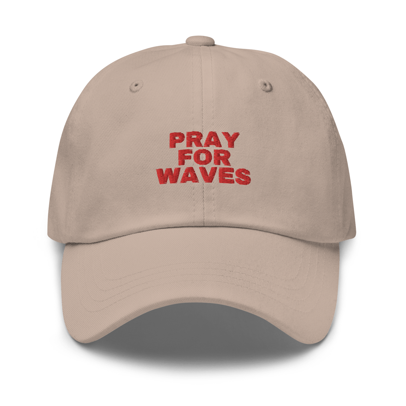 Pray For Waves Dad hat - Stone - Just Another Cap Store