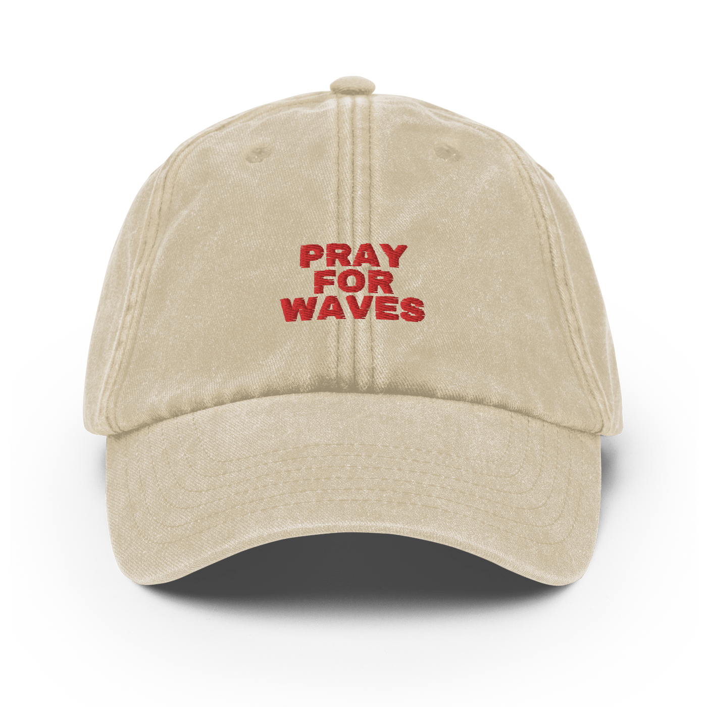 Pray For Waves Vintage Hat - Vintage Stone - Just Another Cap Store