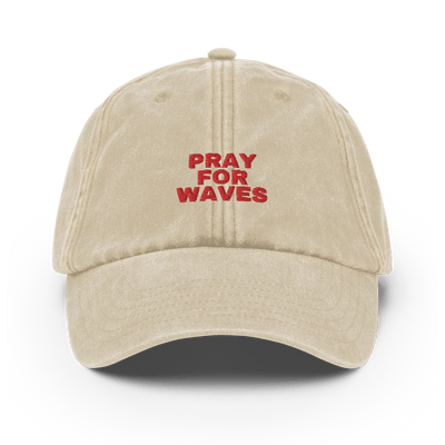 Pray For Waves Vintage Hat - Vintage Stone - Just Another Cap Store