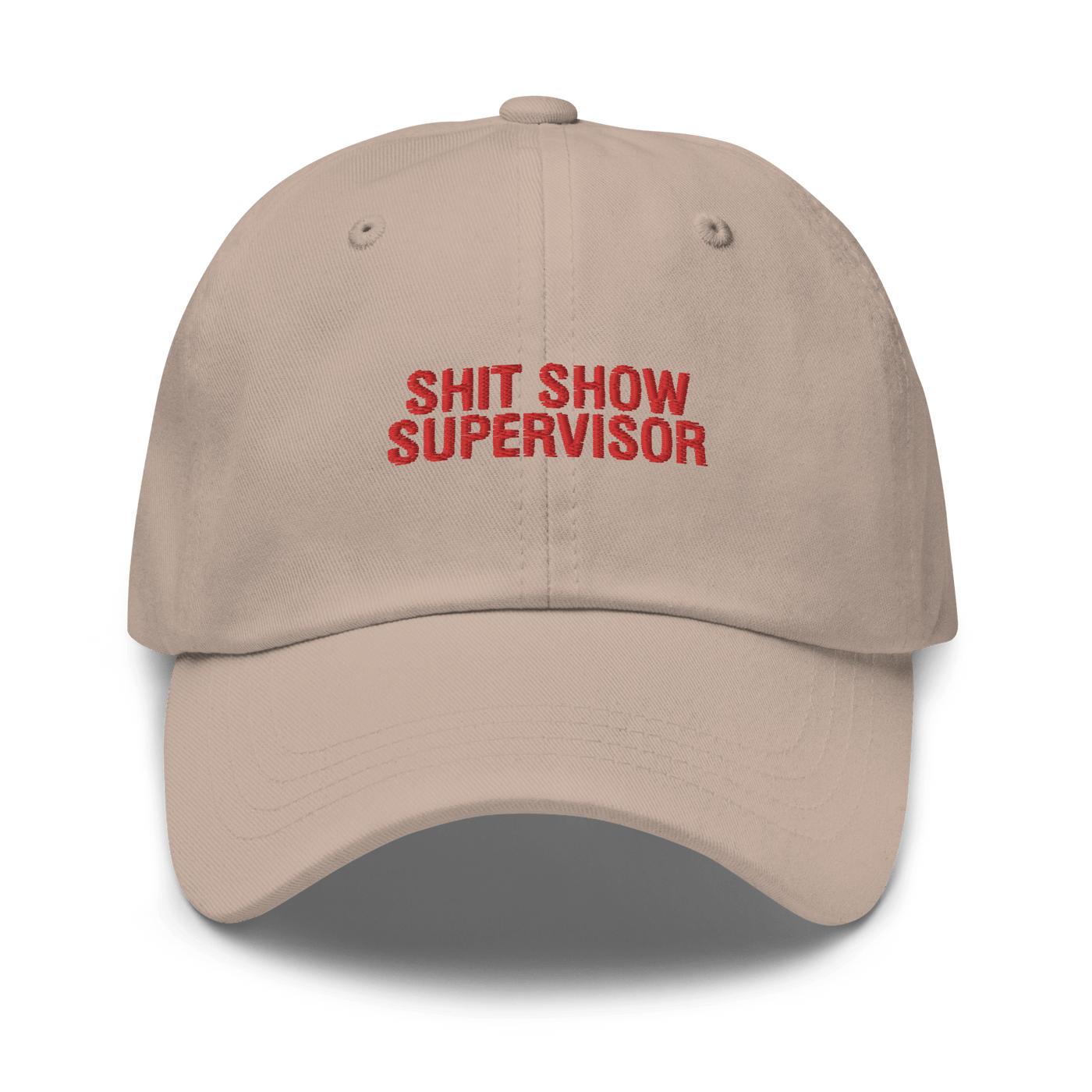 Shit Show Supervisor Dad hat - Stone - Just Another Cap Store