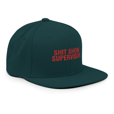 Shit Show Supervisor Snapback - Black - Just Another Cap Store