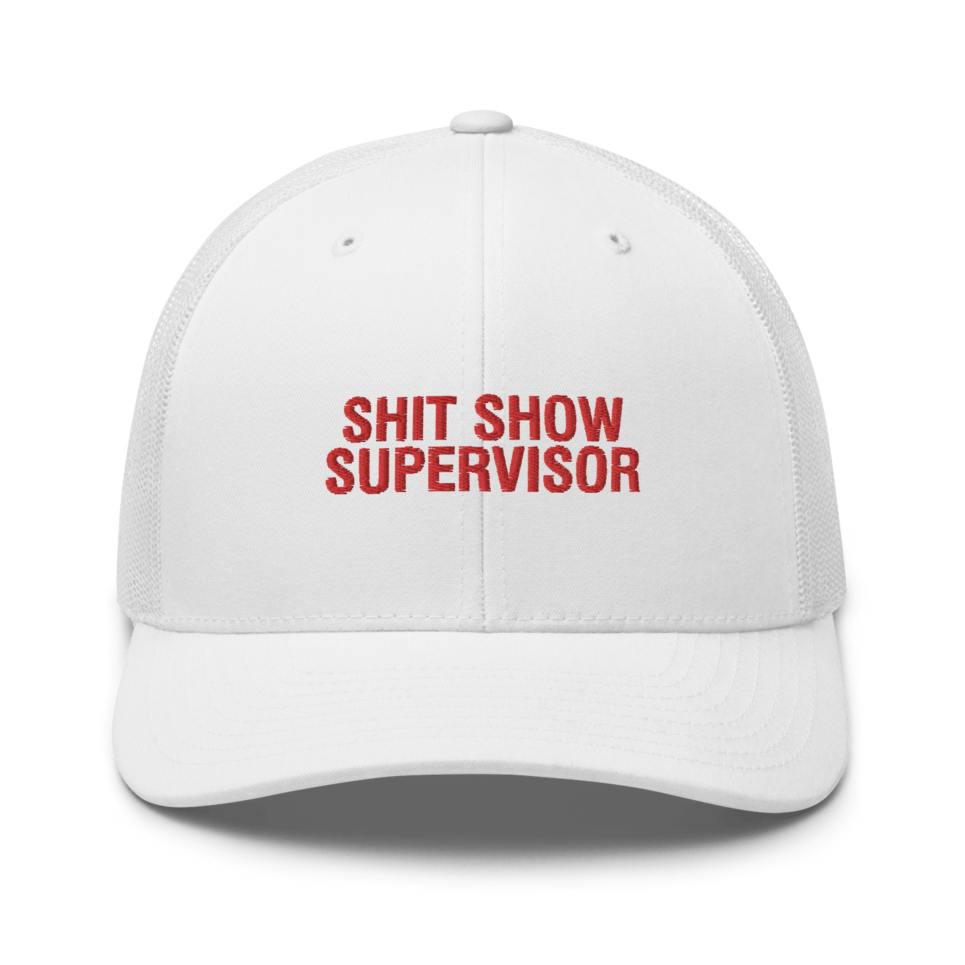 Shit Show Supervisor Trucker Cap - White - Just Another Cap Store