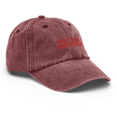 Shit Show Supervisor Vintage Hat - Vintage Red - Just Another Cap Store
