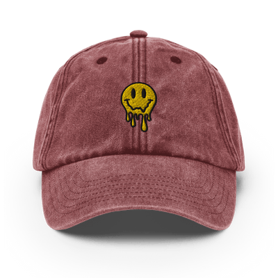 Smiley Dripping Vintage Hat - Just Another Cap Store