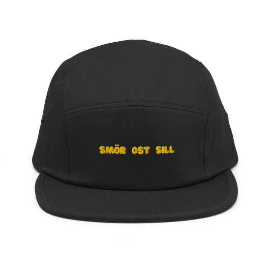 SOS Five Panel Cap - Black - Just Another Cap Store