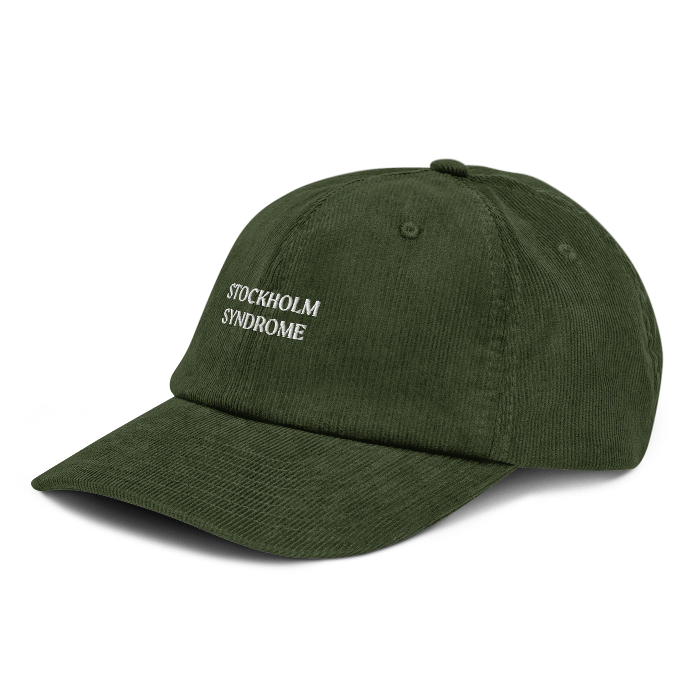 Stockholm Syndrome Corduroy hat - Dark Olive - - Just Another Cap Store