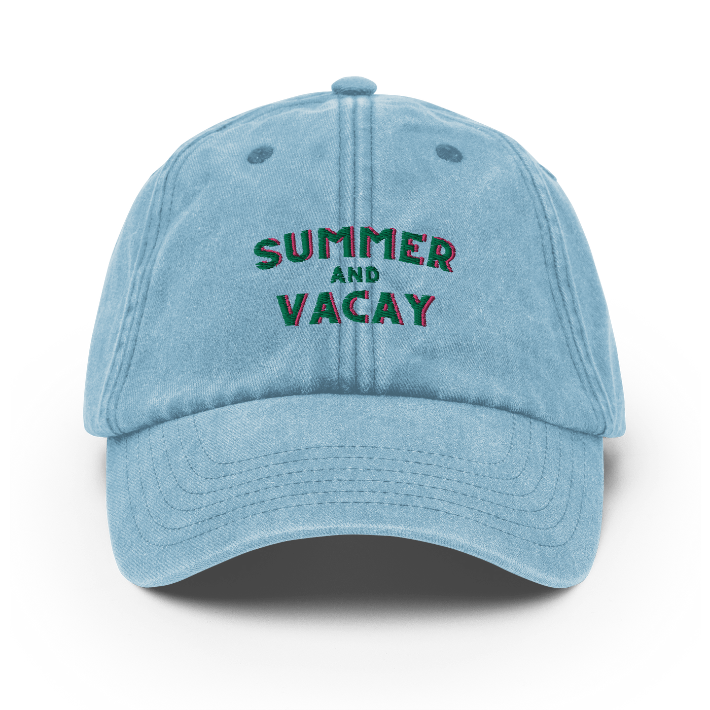 Summer And Vacay Vintage Hat - Vintage Light Denim - Just Another Cap Store