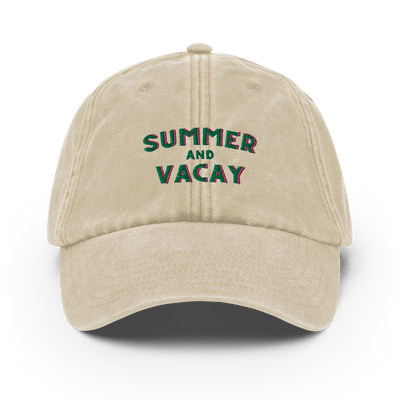 Summer And Vacay Vintage Hat - Vintage Stone - Just Another Cap Store