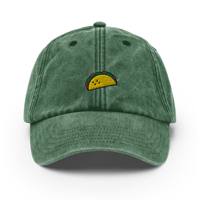 Taco Icon Vintage Hat - Vintage Bottle Green - - Just Another Cap Store