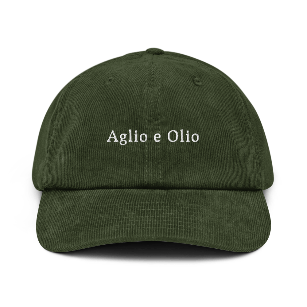 Aglio e Olio Corduroy hat - Dark Olive - - Just Another Cap Store