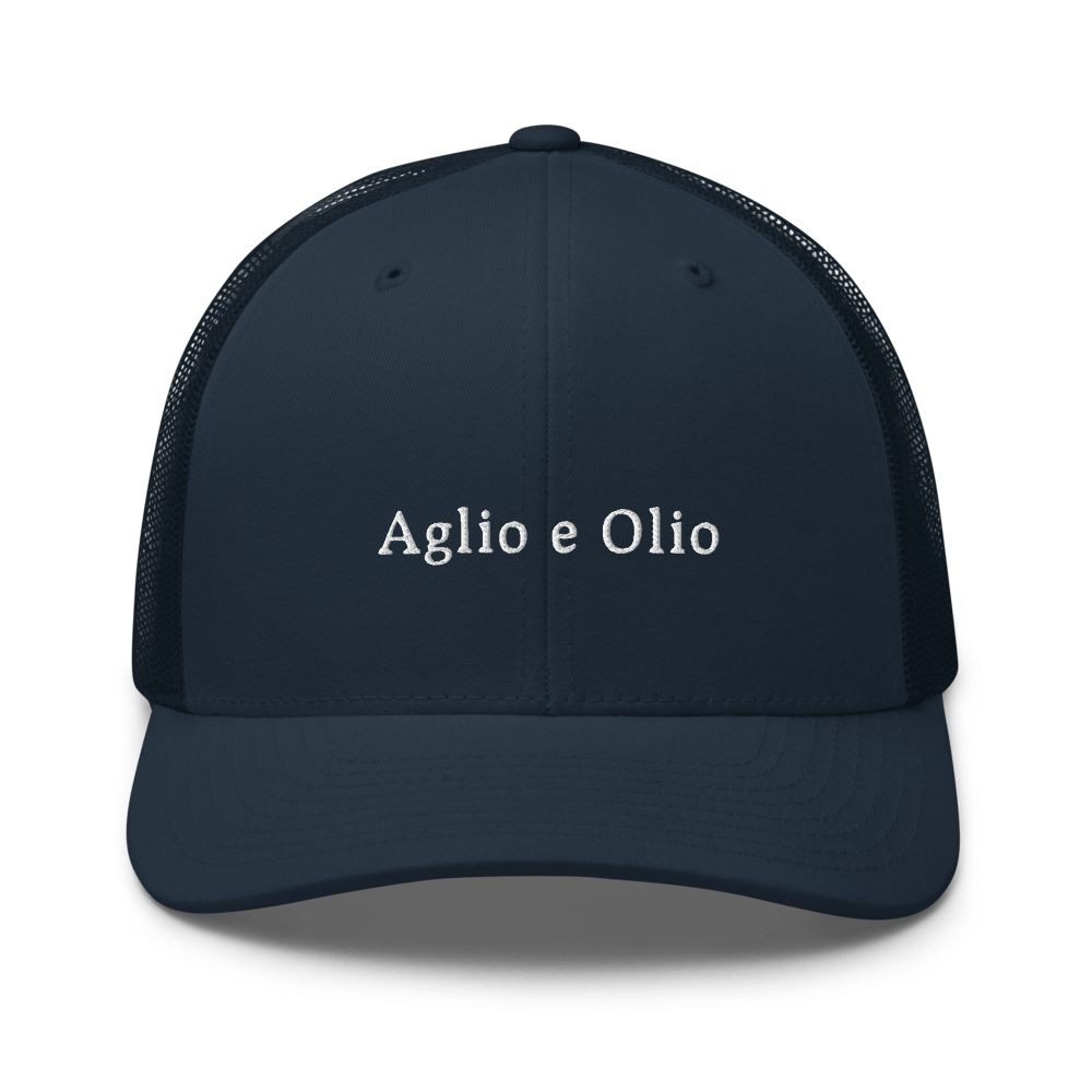 Aglio e Olio Trucker Cap - Navy - - Just Another Cap Store