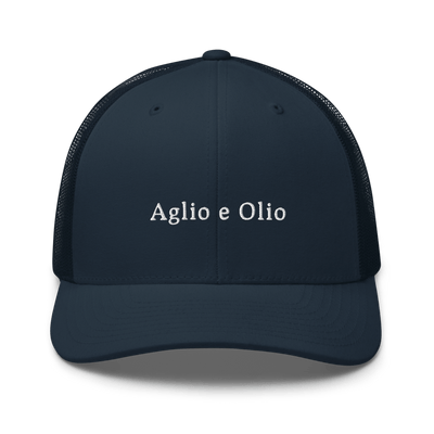 Aglio e Olio Trucker Cap - Navy - - Just Another Cap Store