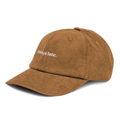 Always Late. Corduroy hat - Dark Olive - - Just Another Cap Store
