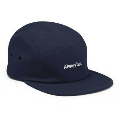 Always Late. Five Panel Cap - Navy - - Just Another Cap Store