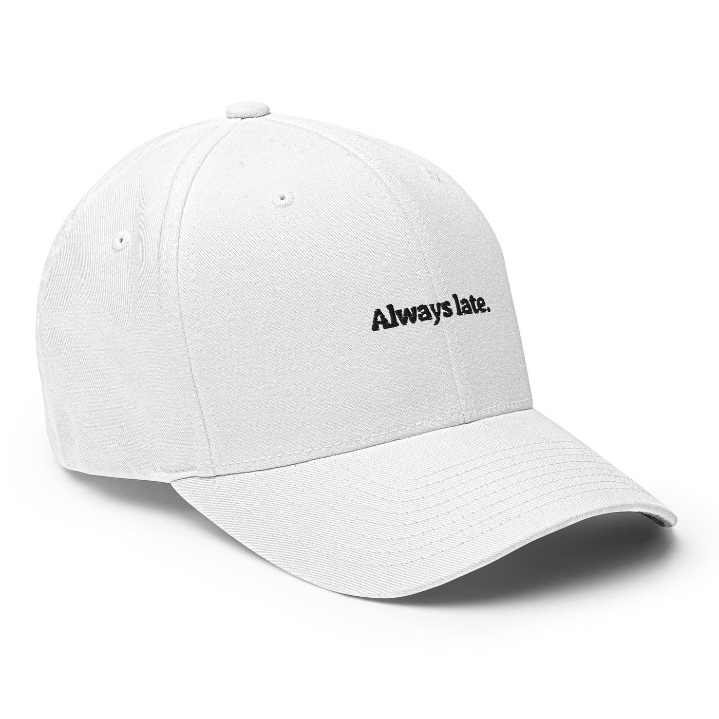 Always Late Flexfit Cap - White - S/M - Just Another Cap Store
