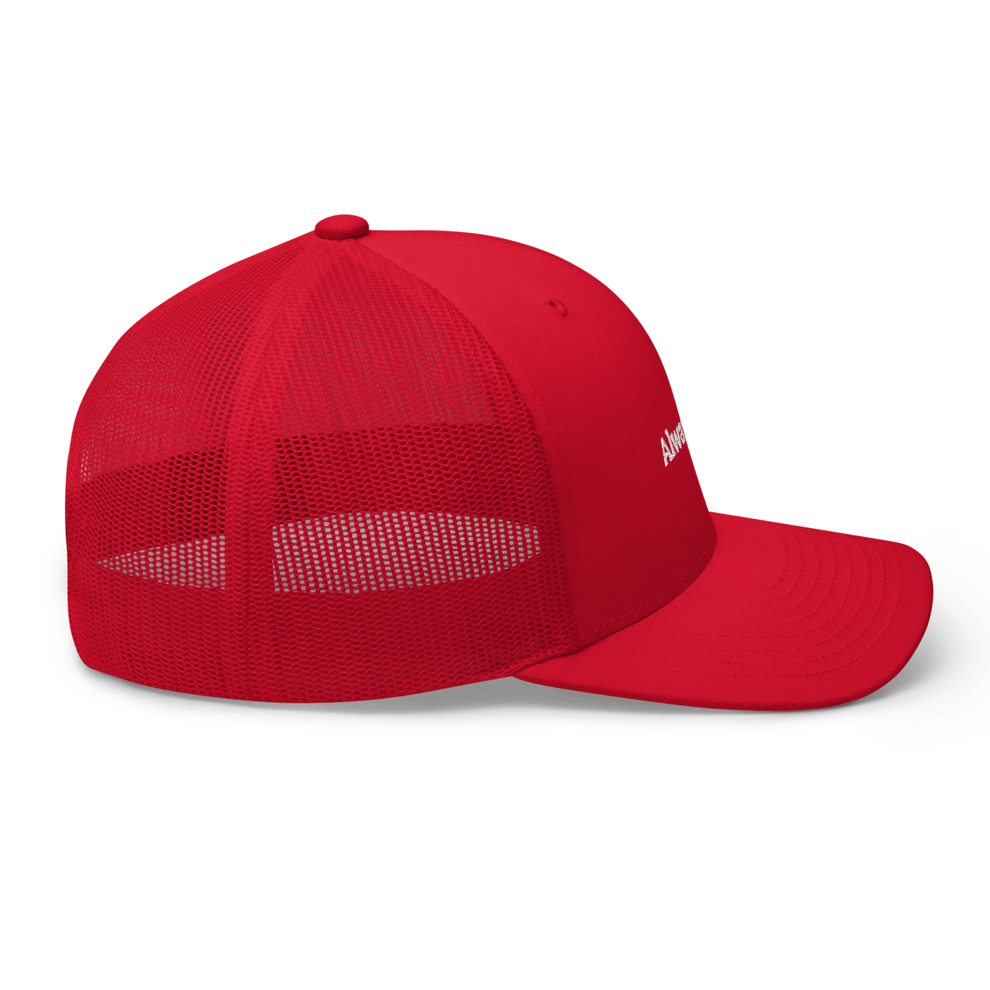 Always Late. Trucker Cap - Red - - Just Another Cap Store
