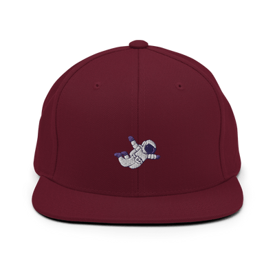 Astronaut Snapback Hat - Maroon - - Just Another Cap Store