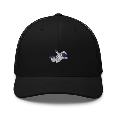 Astronaut Trucker Cap - Black - - Just Another Cap Store