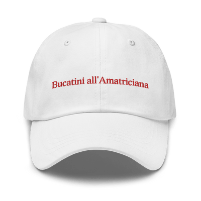 Bucatini all'Amatriciana Dad hat - White - - Just Another Cap Store