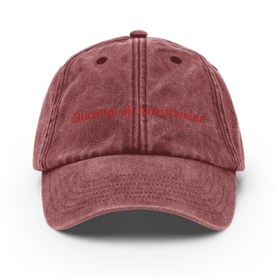 Bucatini all'Amatriciana HatVintage Hat - Vintage Red - - Just Another Cap Store